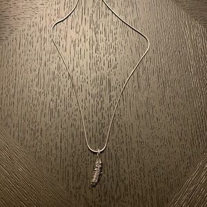 Handmade feather necklace
